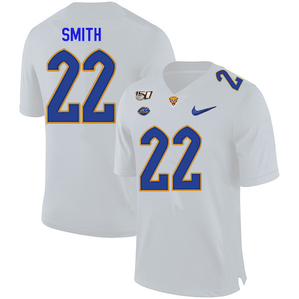 2019 Men #22 Kollin Smith Pitt Panthers College Football Jerseys Sale-White